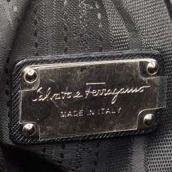 Pre Owned Salvatore Ferragamo Black Leather Large Beky Tote