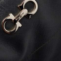 Pre Owned Salvatore Ferragamo Black Leather Large Beky Tote