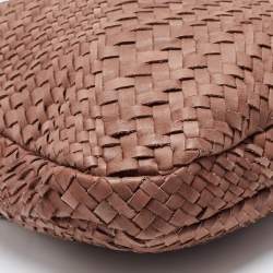 Pre Owned Salvatore Ferragamo Brown Leather Ceyla Braided Hobo