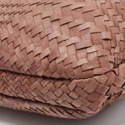Pre Owned Salvatore Ferragamo Brown Leather Ceyla Braided Hobo
