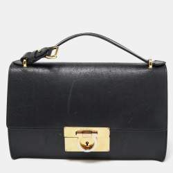 Salvatore Ferragamo Black Leather Aileen Shoulder Bag Salvatore