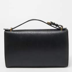 Pre Owned Salvatore Ferragamo Black Leather Aileen Shoulder Bag