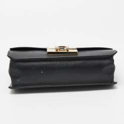 Pre Owned Salvatore Ferragamo Black Leather Aileen Shoulder Bag