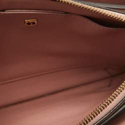 Pre Owned Salvatore Ferragamo Pink Leather Trifolio Crossbody Bag