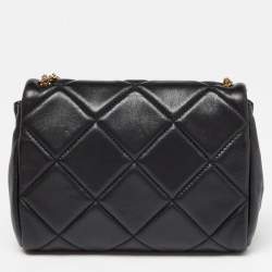 Pre Owned Salvatore Ferragamo Black Quilted Leather Miss Vara Shoulder Bag
