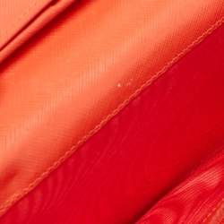 Salvatore Ferragamo Orange Leather Gancini Icona Continental Wallet