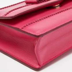 Pre Owned حقيبة كتف سالفاتوري فيراغامو جيني جلد اومبر عنابي و وردي