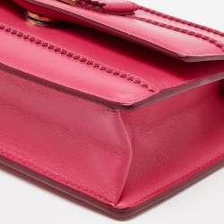 Pre Owned حقيبة كتف سالفاتوري فيراغامو جيني جلد اومبر عنابي و وردي