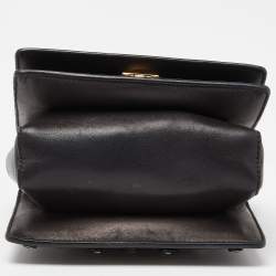 Pre Owned Salvatore Ferragamo Black Leather Vara Bow Embellished Crossbody Bag