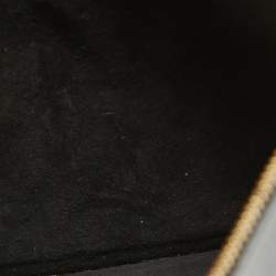 Pre Owned Salvatore Ferragamo Black  Leather Zip Wristlet Pouch