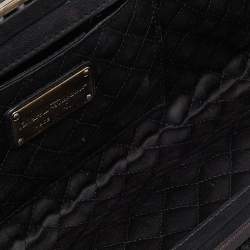 Pre Owned Salvatore Ferragamo Black Fabric Musa Gancini Clutch