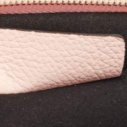Pre Owned Salvatore Ferragamo Pink Leather Gancini Crossbody Bag