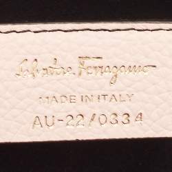 Pre Owned Salvatore Ferragamo Pink Leather Gancini Crossbody Bag