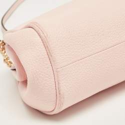 Pre Owned Salvatore Ferragamo Pink Leather Gancini Crossbody Bag