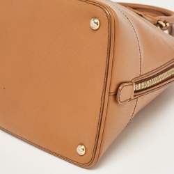 Pre Owned Salvatore Ferragamo Brown Saffiano Leather Darina Satchel