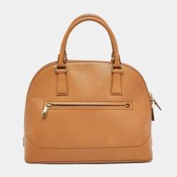 Pre Owned Salvatore Ferragamo Brown Saffiano Leather Darina Satchel