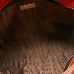 Pre Owned Salvatore Ferragamo Orange Leather Large Sofia Top Handle Bag