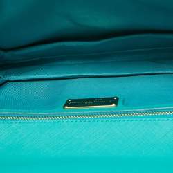 Pre Owned Salvatore Ferragamo Green Leather Miss Vara Bow Shoulder Bag