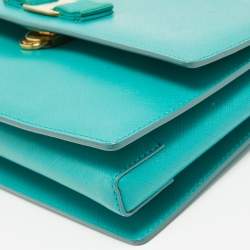 Pre Owned Salvatore Ferragamo Green Leather Miss Vara Bow Shoulder Bag