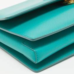 Pre Owned Salvatore Ferragamo Green Leather Miss Vara Bow Shoulder Bag