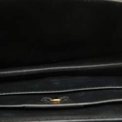 Pre Owned Salvatore Ferragamo Black Leather Vara Bow Shoulder Bag