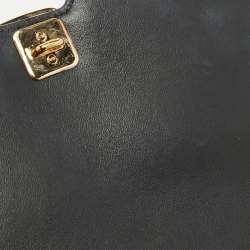 Pre Owned Salvatore Ferragamo Black Leather Vara Bow Shoulder Bag