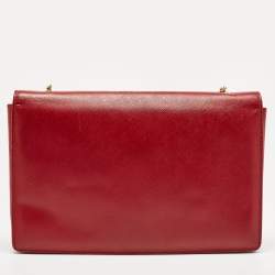 Pre Owned Salvatore Ferragamo Red Leather Miss Vara Shoulder Bag