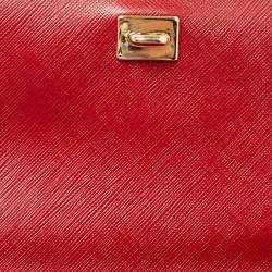 Pre Owned Salvatore Ferragamo Red Leather Miss Vara Shoulder Bag