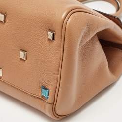 Pre Owned Salvatore Ferragamo Brown Leather Medium Studio Tote