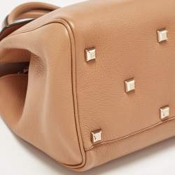 Pre Owned Salvatore Ferragamo Brown Leather Medium Studio Tote