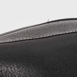 Pre Owned Salvatore Ferragamo Black Leather Gancio Hobo