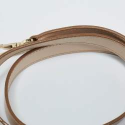 Pre Owned Salvatore Ferragamo Beige Suede and Leather Mini Gancini Tote