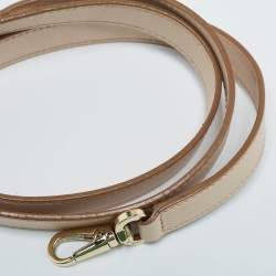 Pre Owned Salvatore Ferragamo Beige Suede and Leather Mini Gancini Tote