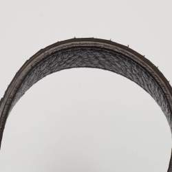 Pre Owned Salvatore Ferragamo Navy Blue Python Gancini Satchel