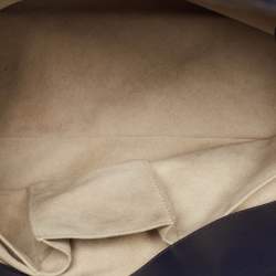 Pre Owned Salvatore Ferragamo Navy Blue Python Gancini Satchel