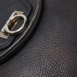 Pre Owned Salvatore Ferragamo Black Leather Virna Tote