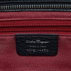 Pre Owned Salvatore Ferragamo Black Leather Virna Tote