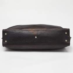 Pre Owned Salvatore Ferragamo Black Leather Virna Tote