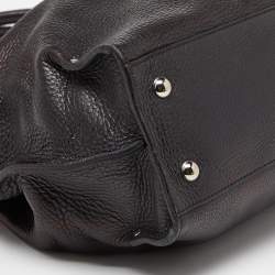 Pre Owned Salvatore Ferragamo Black Leather Virna Tote