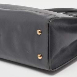 Salvatore Ferragamo Grey Leather Small Briana Tote