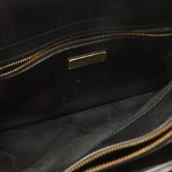 Pre Owned Salvatore Ferragamo Black Leather Today Tote