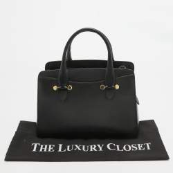 Pre Owned Salvatore Ferragamo Black Leather Today Tote