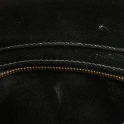 Pre Owned Salvatore Ferragamo Black Leather Today Tote