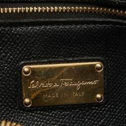 Pre Owned Salvatore Ferragamo Black Leather Today Tote