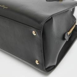 Pre Owned Salvatore Ferragamo Black Leather Today Tote
