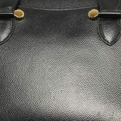 Pre Owned Salvatore Ferragamo Black Leather Today Tote