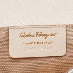 Salvatore Ferragamo Peach Leather Vara Bow Chain Bag