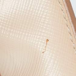 Salvatore Ferragamo Peach Leather Vara Bow Chain Bag