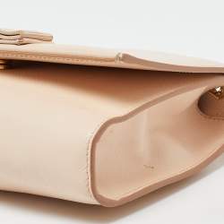 Salvatore Ferragamo Peach Leather Vara Bow Chain Bag
