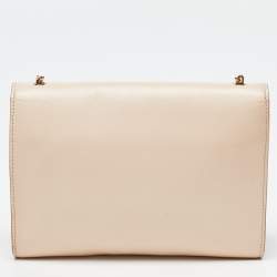 Salvatore Ferragamo Peach Leather Vara Bow Chain Bag